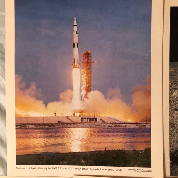 Vintage set of 5 1969 official NASA Photo Print Set - Picture 2 of 9
